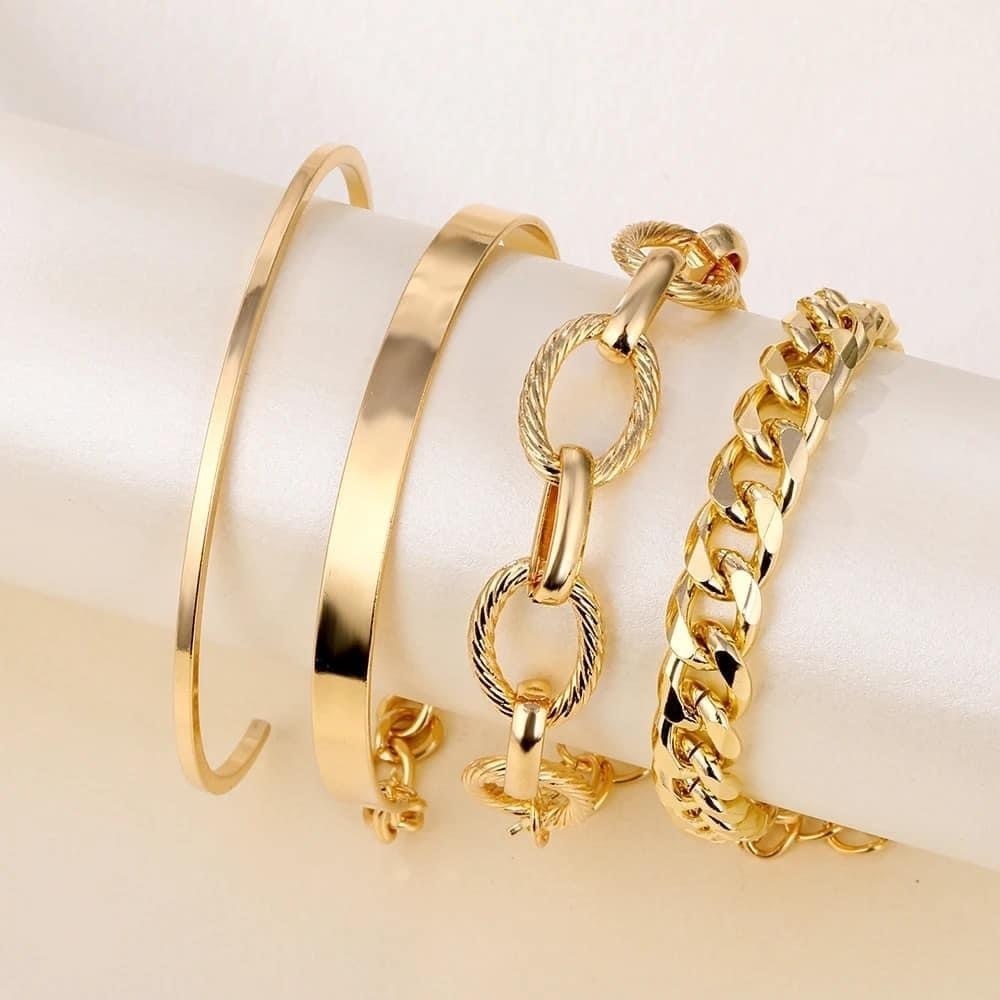 Gold Bracelet Stack - Picture 2 of 3